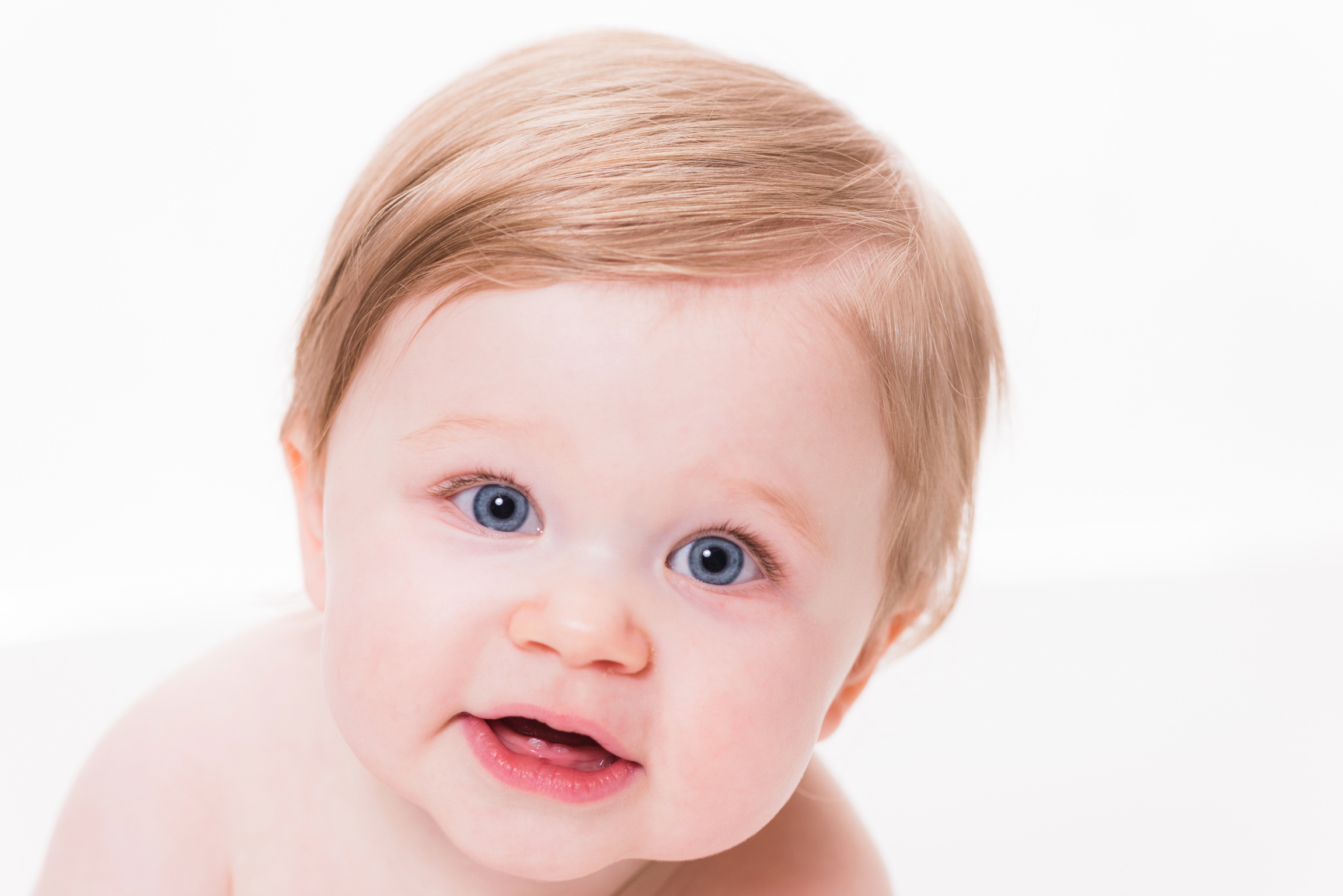 Studio portrait of a baby — soft light, soft moments